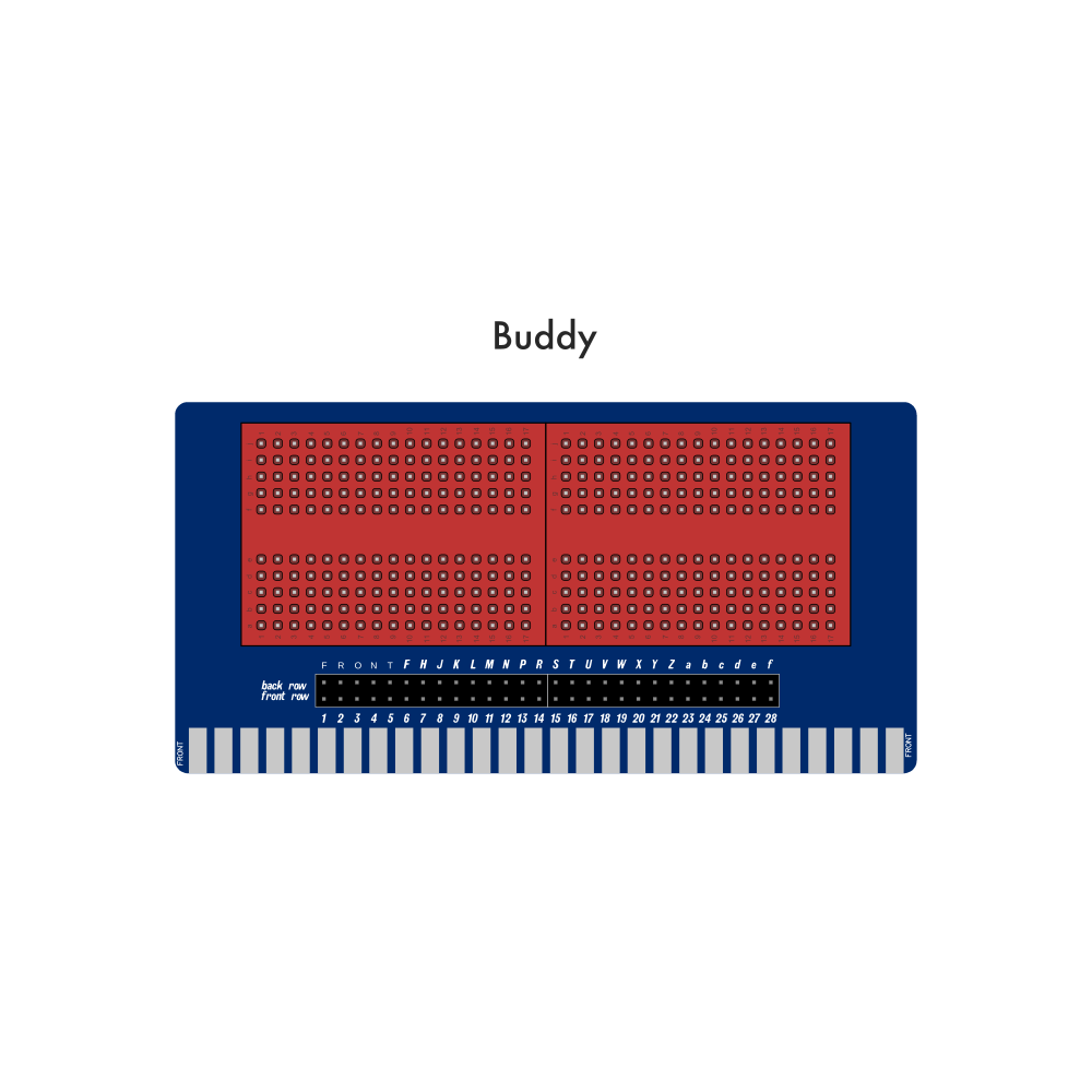 Buddy - passive breadboard experimental card for the Music Easel